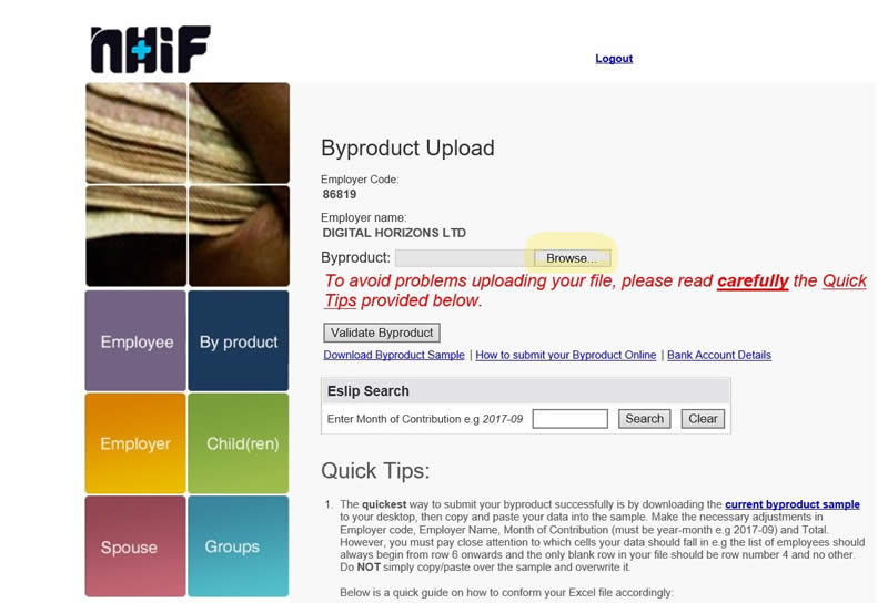 nhif byproduct browse file