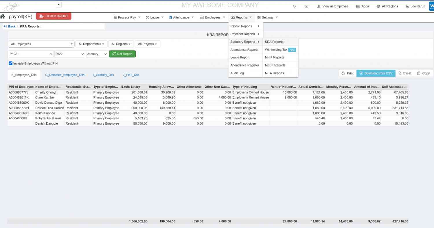 wingubox export to kra itax p10 itax csv file